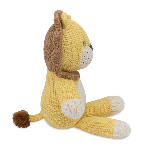 Living Textiles Co. / Whimsical Knitted Toy - Leo the Lion
