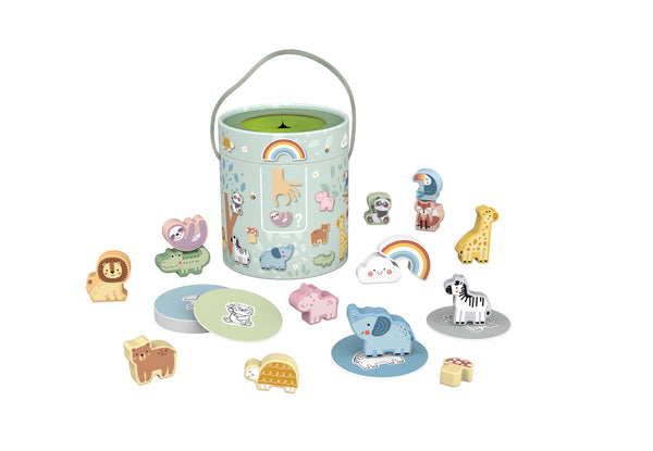 Tooky Toy / My Forest Friends Animal Touch & Match Mystery Bucket