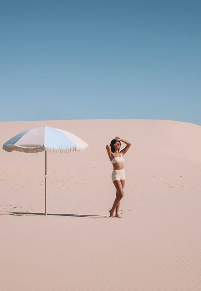 Salty Shadows / Aluminium Beach Umbrella - Seasalt