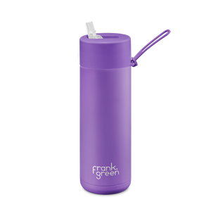 Frank Green / Stainless Steel Ceramic Reusable Bottle w/ Straw Lid (20oz) - Cosmic Purple