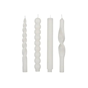 Coast To Coast / Curve Dinner Candles (Set 4) - White