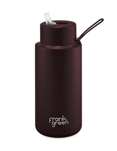 Frank Green / LIMITED EDITION Stainless Steel Ceramic Reusable Bottle w/ Straw Lid (34oz) - Chocolate
