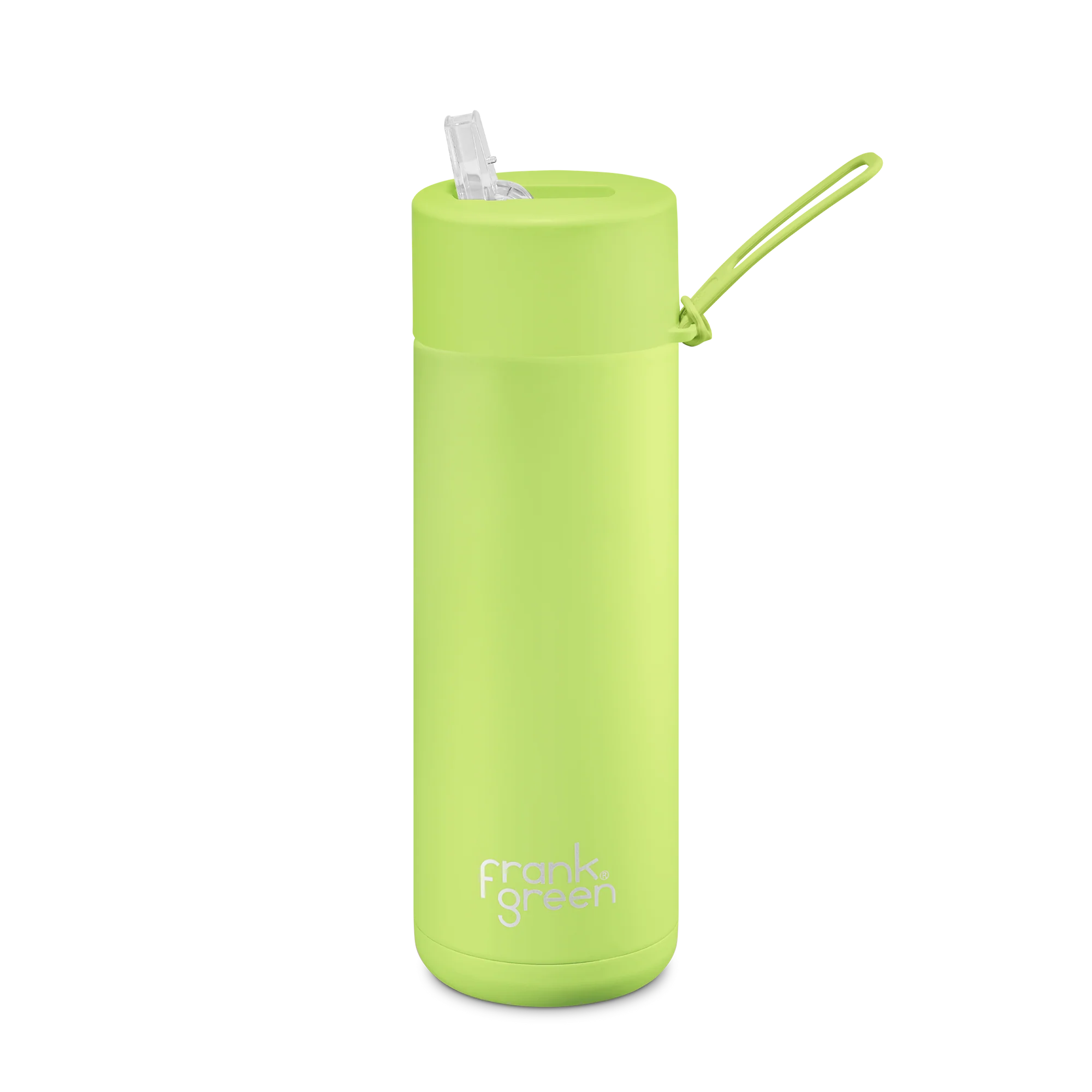 Frank Green / Stainless Steel Ceramic Reusable Bottle w/ Straw Lid (20oz) - Pistachio Green