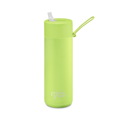 Frank Green / Stainless Steel Ceramic Reusable Bottle w/ Straw Lid (20oz) - Pistachio Green