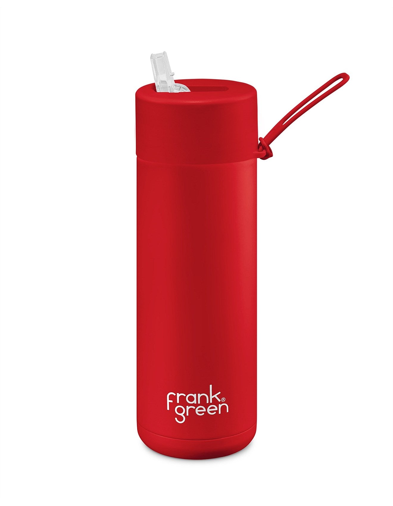 Frank Green / LIMITED EDITION Stainless Steel Ceramic Reusable Bottle w/ Straw Lid (20oz) - Atomic Red