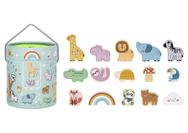 Tooky Toy / My Forest Friends Animal Touch & Match Mystery Bucket