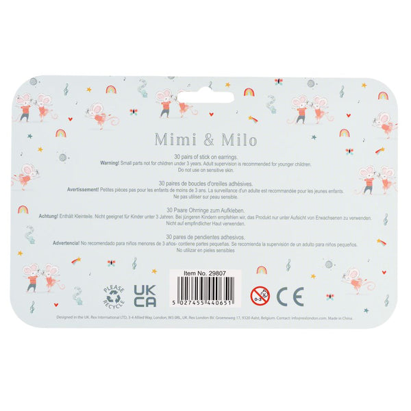 Rex London / Stick On Earrings (30 Pairs) - Mimi & Milo