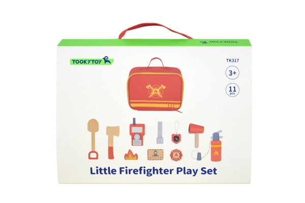 Tooky Toy / Little Play Set In Carry Bag - Firefighter