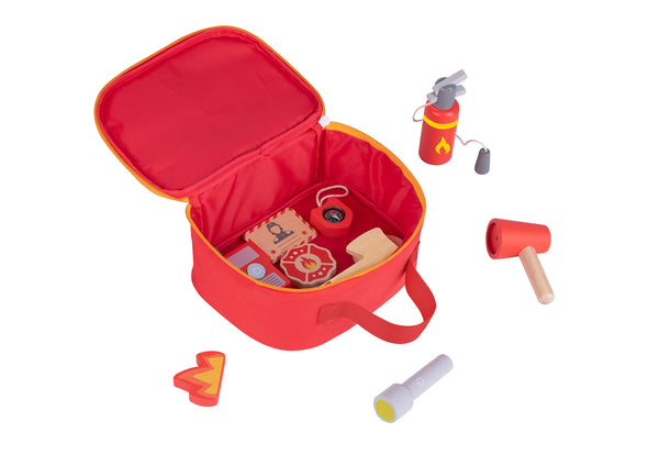 Tooky Toy / Little Play Set In Carry Bag - Firefighter