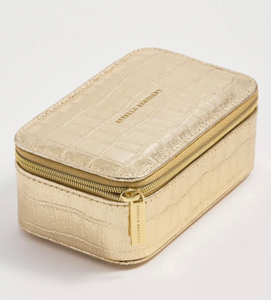 Estella Bartlett / Mini Jewellery Box - Gold Croc