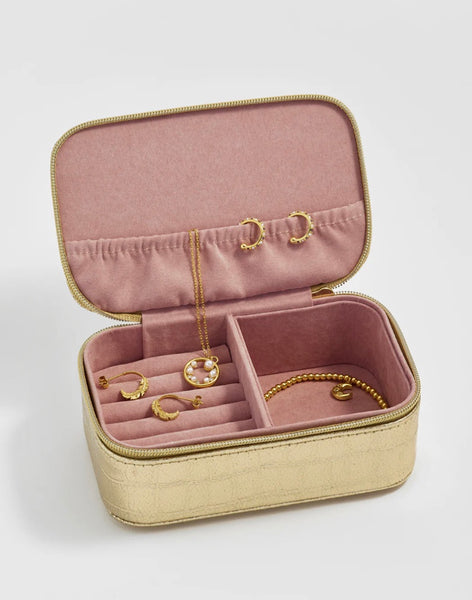 Estella Bartlett / Mini Jewellery Box - Gold Croc