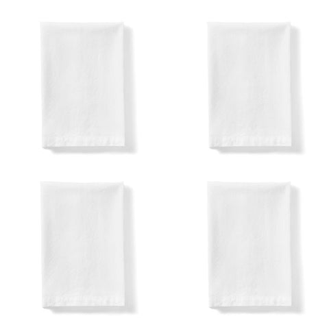 Amalfi / Sorrento Liveable Linen Napkins (Set 4) - White