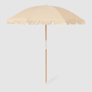 Sunnylife / Beach Umbrella - Mango Bay Golden Mustard Stripe