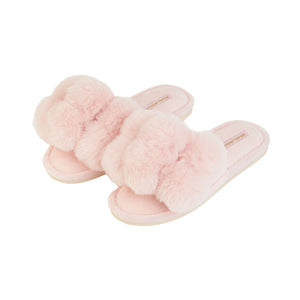 Annabel Trends / Cosy Luxe Pom Pom Slipper - Pink Quartz