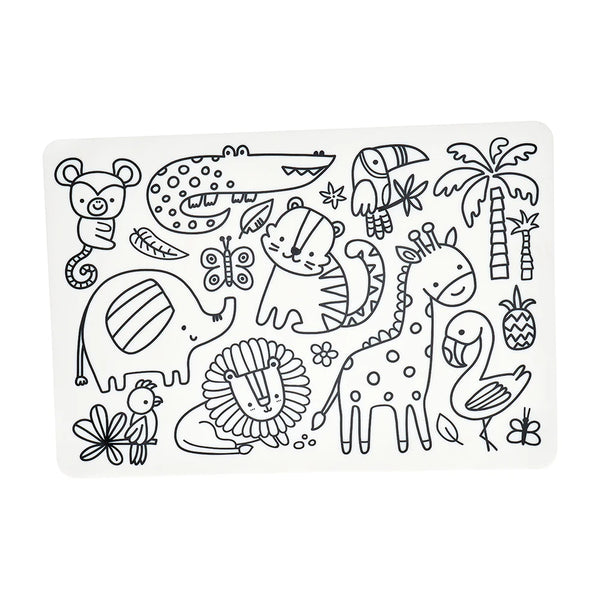 Annabel Trends / Silicone Colouring Mat - Safari Animals