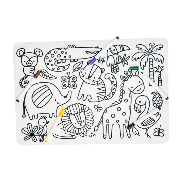 Annabel Trends / Silicone Colouring Mat - Safari Animals