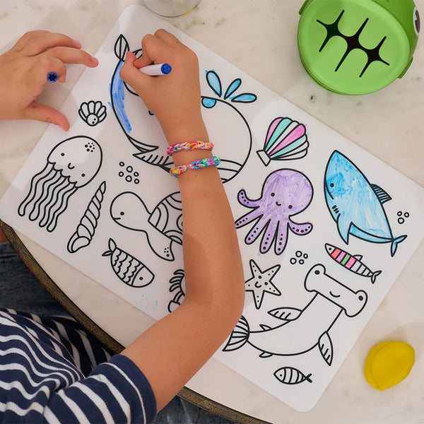 Annabel Trends / Silicone Colouring Mat - Sea Animals