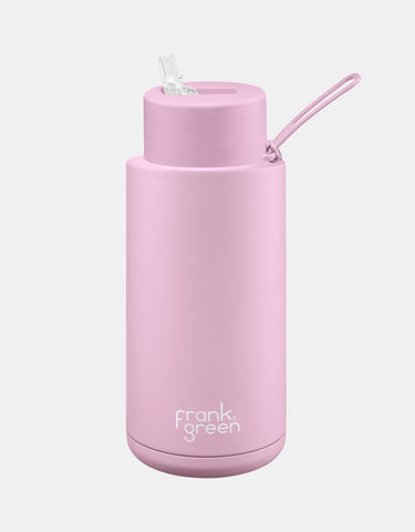 Frank Green / Stainless Steel Ceramic Reusable Bottle w/ Straw Lid (34oz) - Lilac Haze