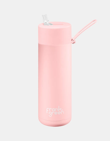 Frank Green / Stainless Steel Ceramic Reusable Bottle w/ Straw Lid (20oz) - Blushed