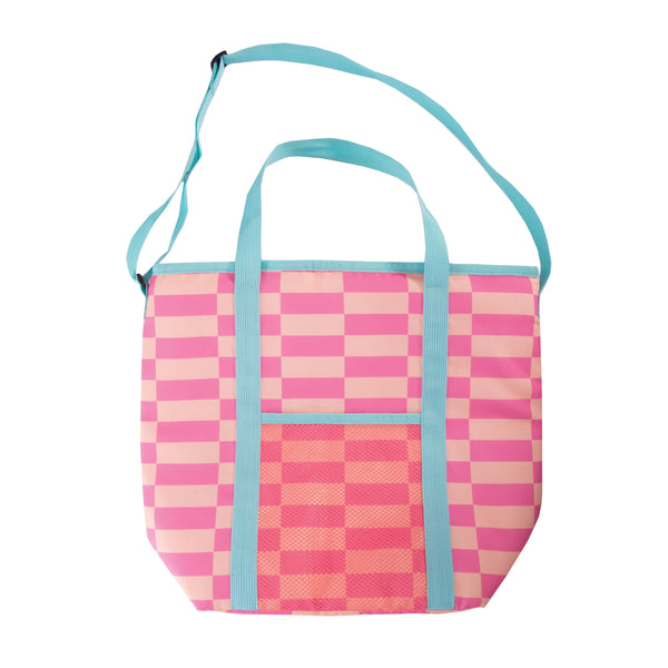 Eclectic Summer / Cooler Bag - Pink & Peach Block