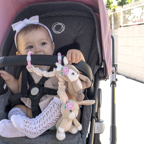 Living Textiles Co. / Stroller Toys (2pk) - Fawn & Bunny