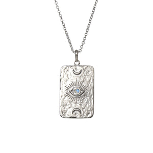 Midsummer Star / Celestial Sight Moonstone Necklace - Silver