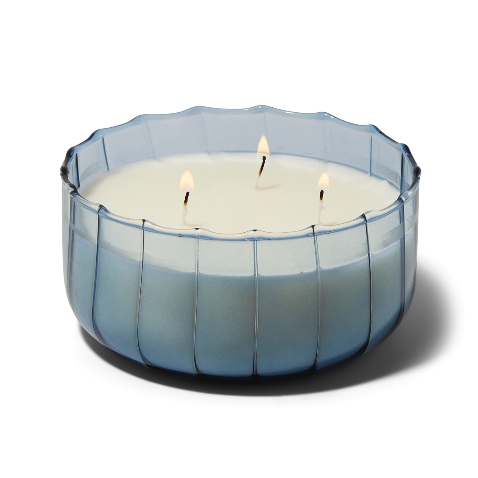 Paddywax / Ripple Glass Candle (Large) - Peppered Indigo
