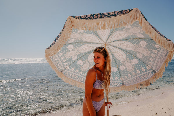 Salty Shadows / Aluminium Beach Umbrella - Lady