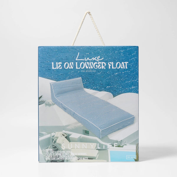 Sunnylife / Luxe Lie-On Lounger Float - Le Weekend Navy