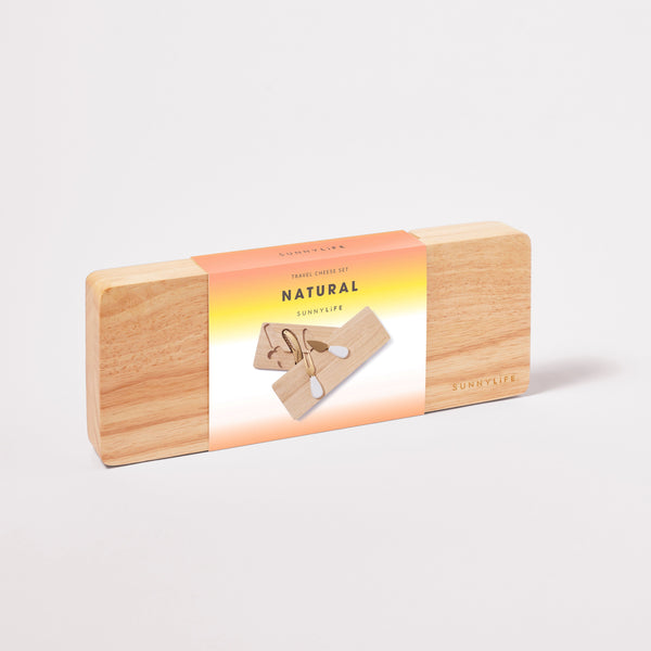 Sunnylife / Travel Cheese Board Set - Le Weekend Natural