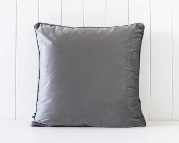 Rayell / Velvet Cushion - Charcoal