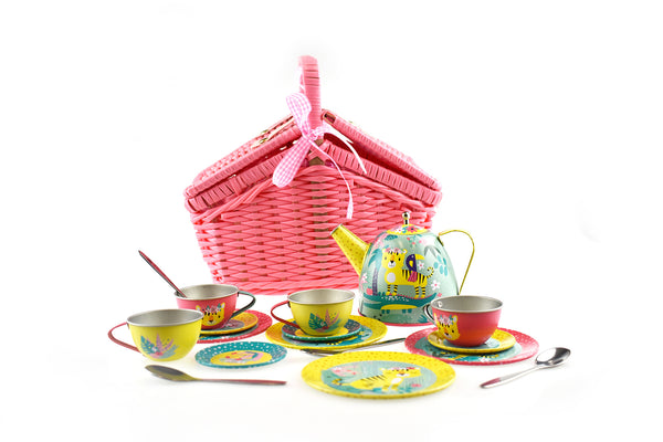 Kaper Kidz / Picnic Basket Tea Set (18pcs) - Tiger